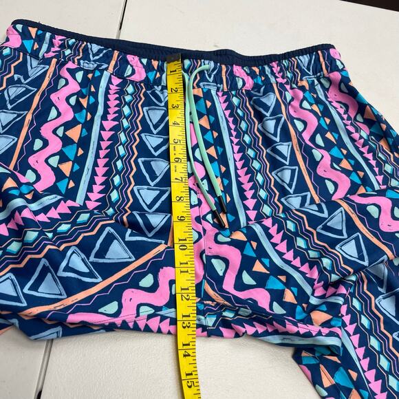 Chubbies blue colorful activewear sweat pants retro print size XL - Picture 11 of 13
